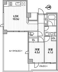 Lighthouse中馬込 2LDKの間取図画像