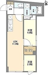 ウェルスクエア学芸大学II 2LDKの間取図画像