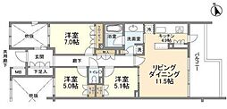 ザ・パークハウス広尾羽澤 3LDKの間取図画像
