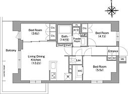 COMFORIALIV大森西 3LDKの間取図画像