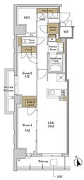 RJAPRECIA大森北 2LDKの間取図画像