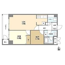 カルチェ恵比寿 1SLDKの間取図画像