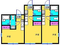 ドルチェ野比 ワンルームの間取図画像