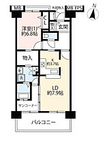 URサンヴァリエ桜堤  ｜ 東京都武蔵野市桜堤1丁目（賃貸マンション1LDK・4階・62.08㎡） その2