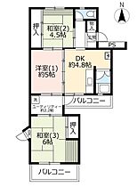 UR立川幸町  ｜ 東京都立川市幸町4丁目（賃貸マンション3DK・4階・56.30㎡） その2