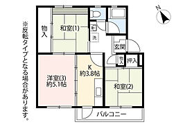 UR町田山崎 4階3Kの間取り