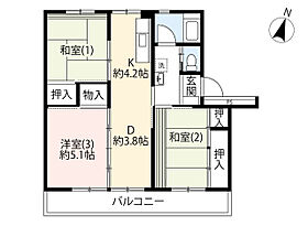 UR多摩ニュータウン永山  ｜ 東京都多摩市永山4丁目（賃貸マンション3DK・5階・56.65㎡） その2