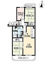 UR南原台  ｜ 東京都八王子市大和田町1丁目（賃貸マンション3LDK・5階・76.40㎡） その2