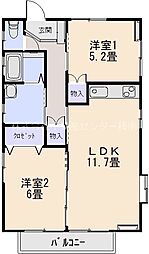 間取図画像 2LDK