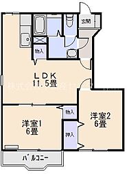 リージェント 2LDKの間取図画像