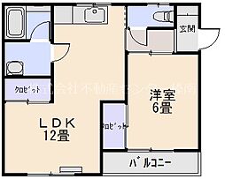 グリーンコーポラス1 1LDKの間取図画像