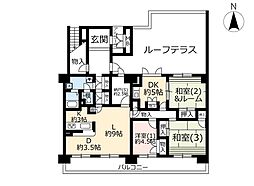 UR都市機構サントゥール中川8号棟 4LDKの間取図画像