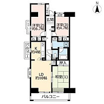 URベイシティ本牧南  ｜ 神奈川県横浜市中区本牧原（賃貸マンション3LDK・10階・80.37㎡） その2