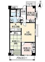 URステラ月見ヶ丘  ｜ 神奈川県横浜市鶴見区豊岡町（賃貸マンション3LDK・5階・72.72㎡） その2