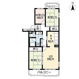 間取図画像 3LDK