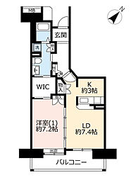 UR都市機構ビーコンヒル能見台サウスヒル5番館 1LDKの間取図画像