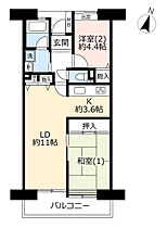 URプロムナード矢部  ｜ 神奈川県横浜市戸塚区矢部町（賃貸マンション2LDK・11階・59.88㎡） その2