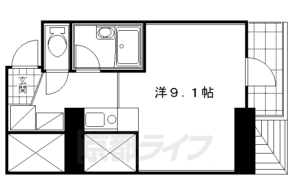 プラネシア京都 904｜京都府京都市下京区妙伝寺町(賃貸マンション1K・9階・23.00㎡)の写真 その2