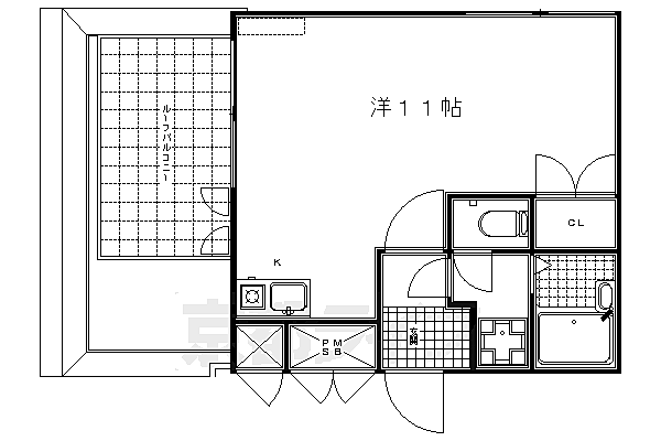 アネシス東洞院 403｜京都府京都市下京区和泉町(賃貸マンション1DK・4階・28.05㎡)の写真 その2