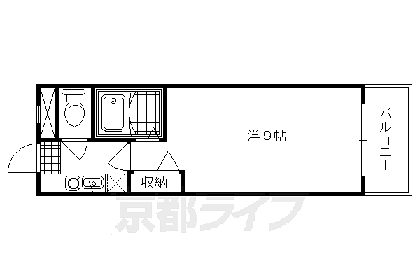 雅パレス 306｜京都府京都市下京区七条御所ノ内本町(賃貸アパート1K・3階・24.00㎡)の写真 その2