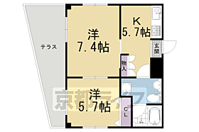 京都府京都市右京区嵯峨天龍寺車道町（賃貸マンション2K・1階・35.91㎡） その2