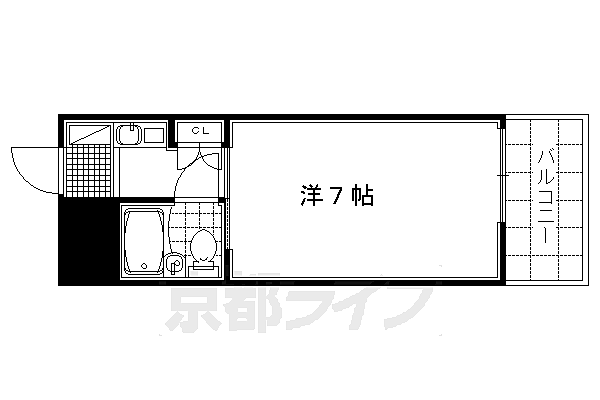 ピープル松倉 701｜京都府京都市右京区西京極北大入町(賃貸マンション1K・7階・19.17㎡)の写真 その2