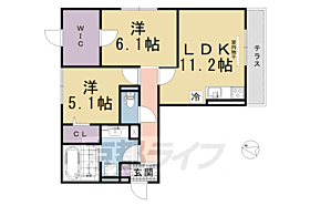 すみれそう 101 ｜ 京都府京都市伏見区羽束師古川町（賃貸アパート2LDK・1階・58.76㎡） その2