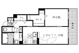 京都府京都市右京区鳴滝桐ケ淵町（賃貸アパート1LDK・1階・47.93㎡） その2