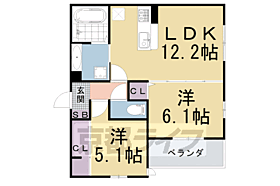 プロスペリタ西京極 203 ｜ 京都府京都市右京区西京極南大入町（賃貸アパート2LDK・2階・53.82㎡） その2