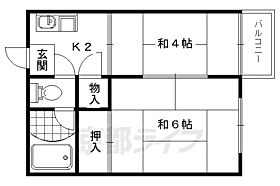 京都府京都市右京区常盤仲之町（賃貸マンション2K・3階・25.00㎡） その2