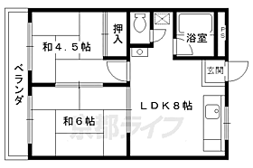 京都府京都市右京区嵯峨新宮町（賃貸マンション2LDK・3階・40.00㎡） その2