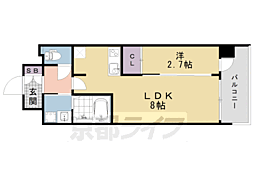 アドバンス京都クラッセ 3階1LDKの間取り