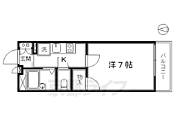 レオパレスＨＥＩＡＮ 1階1Kの間取り