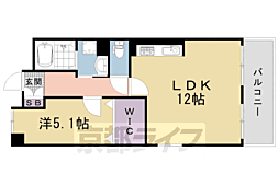 阪急京都本線 西院駅 徒歩9分の賃貸マンション 9階1LDKの間取り