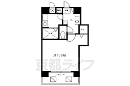 三条ヴィラさわだ 4階1Kの間取り