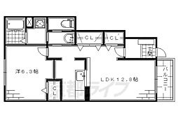 グランロリエ 1階1LDKの間取り