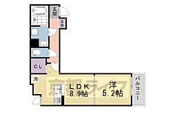 ＦｏｒｚａＤＫIII 102 1階1LDKの間取り