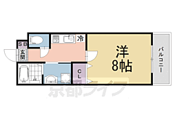 ブリリアコート龍谷大前 1階1Kの間取り