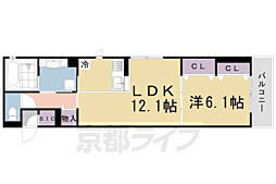 ジュメイラＫＹＯＴＯ2 1階1LDKの間取り