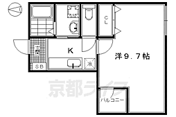 サニ−タウン 1階1Kの間取り