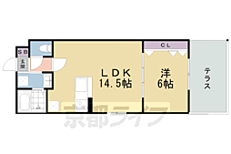 菊岡家　新町館 1階1LDKの間取り