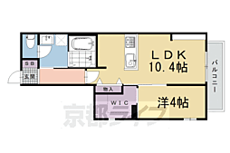 メゾン綾小路 2階ワンルームの間取り