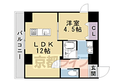 Ｈａｌｅ　Ｌｕａｎａ東山 2階1LDKの間取り