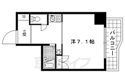 グレース大宮 4階1Kの間取り