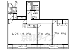パークハウス 2階2LDKの間取り