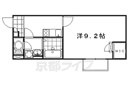 レオネクストシャルム桃山 1階1Kの間取り