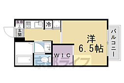 阪急京都本線 西京極駅 徒歩10分の賃貸アパート 2階1Kの間取り