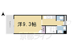 JR山陰本線 二条駅 徒歩4分の賃貸マンション 3階1Kの間取り