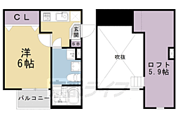 リヴァブル京都駅西 1階1Kの間取り
