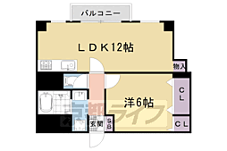 阪急京都本線 西院駅 徒歩6分の賃貸マンション 5階1LDKの間取り